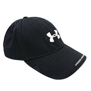 Under Armour Unisex Adults Black White 4 Way Stretch Hat Baseball Cap Black Sz M